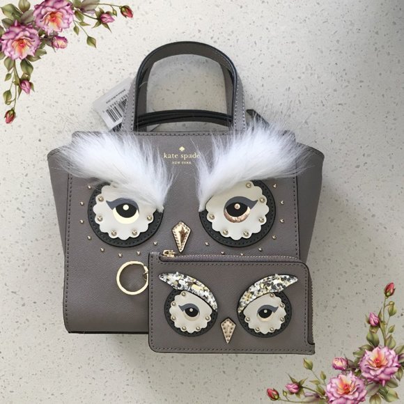 kate spade Handbags - NWT Kate Spade Owl Mini Hadlee with owl poppy